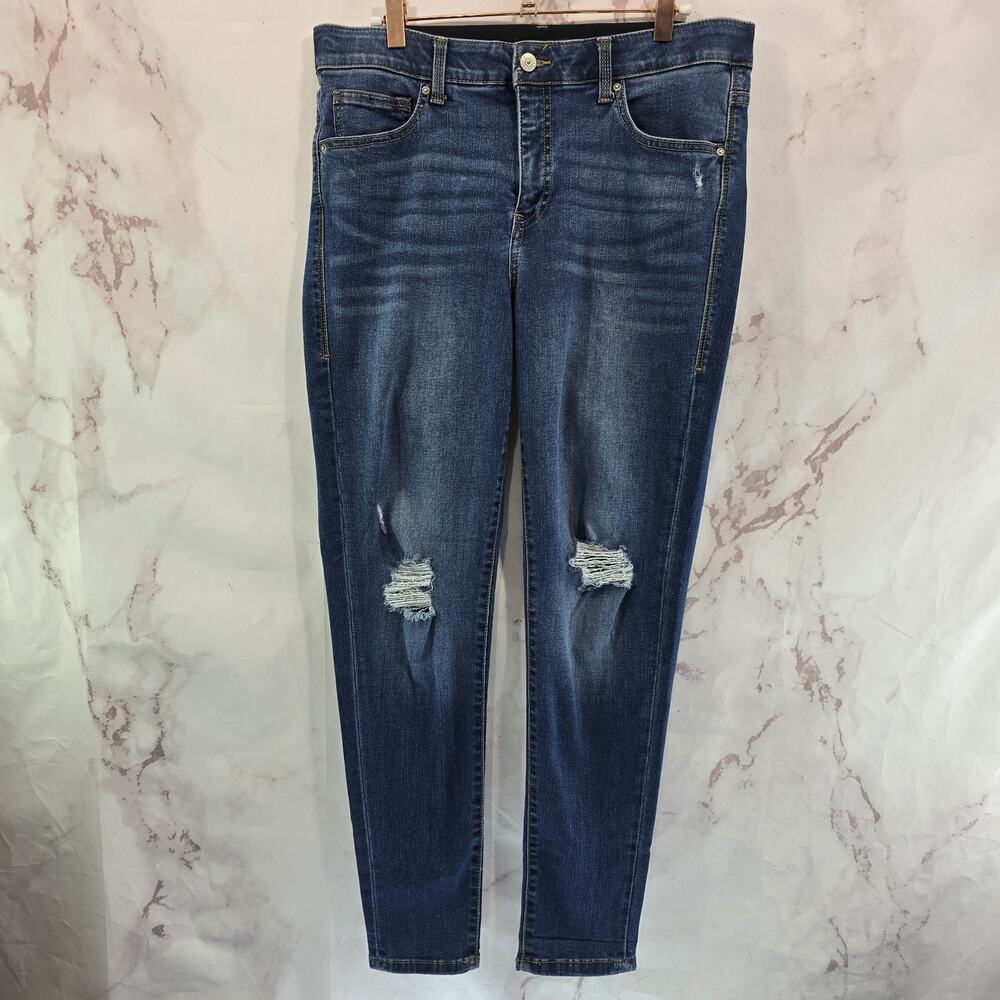 Lularoe Jeans Women 30 X 27 Denim High Rise Distressed Medium Wash Skinny